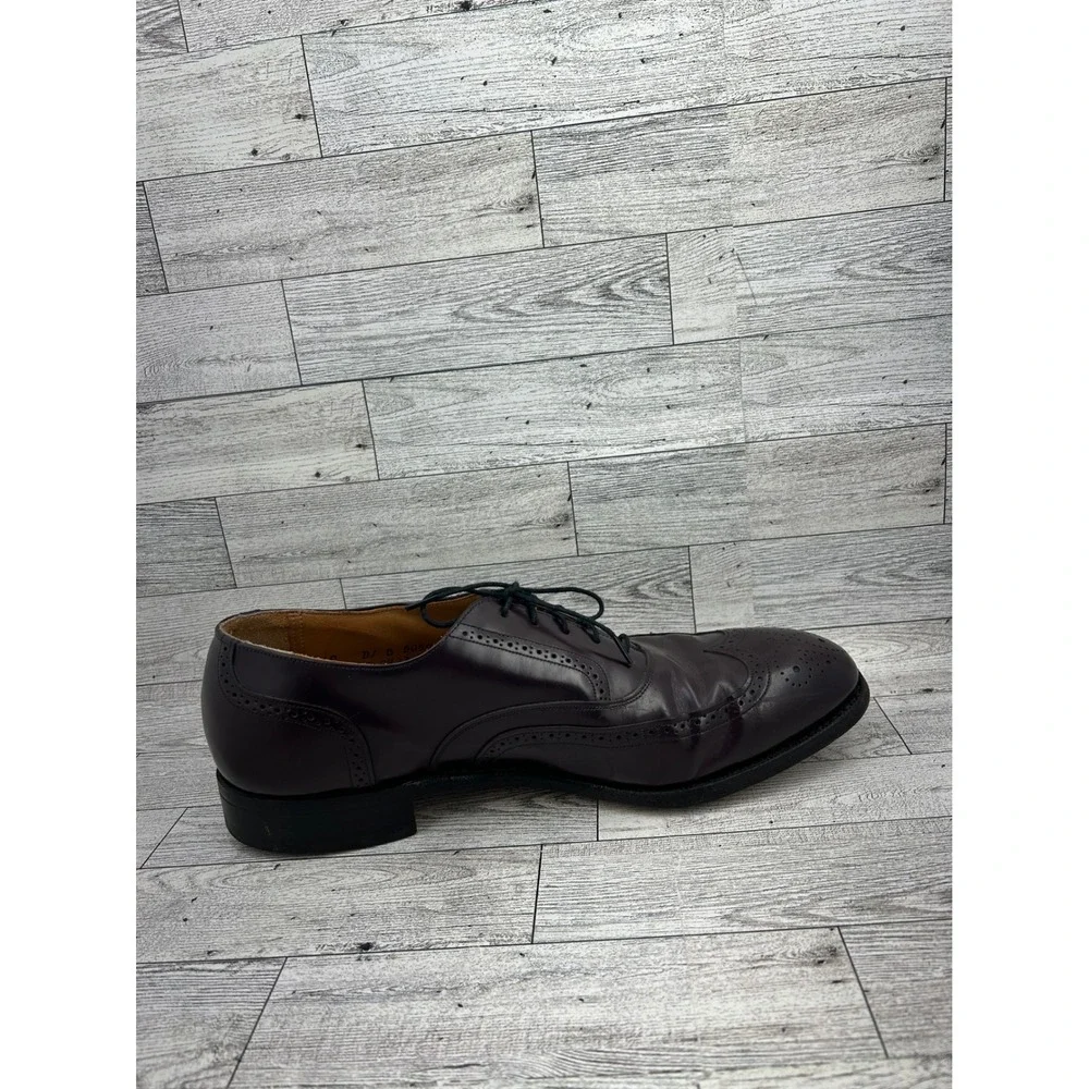 Johnston & Murphy Optima Wingtip Oxford Dress‎ Shoes Burgundy Leather Men's 10